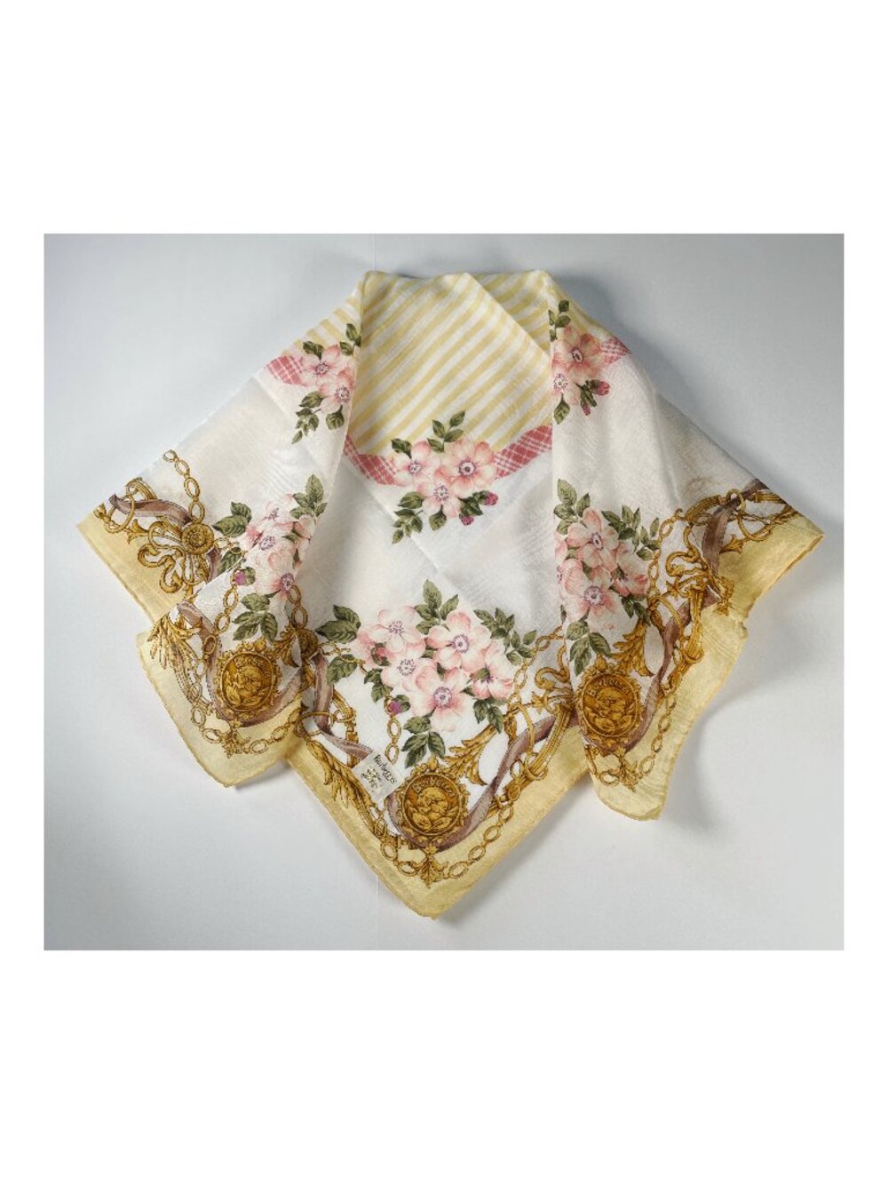 NWT Vintage Burberrys Floral Cotton Scarf